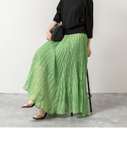 【WEB限定】ウォッシャブルシアーチェックプリーツスカート