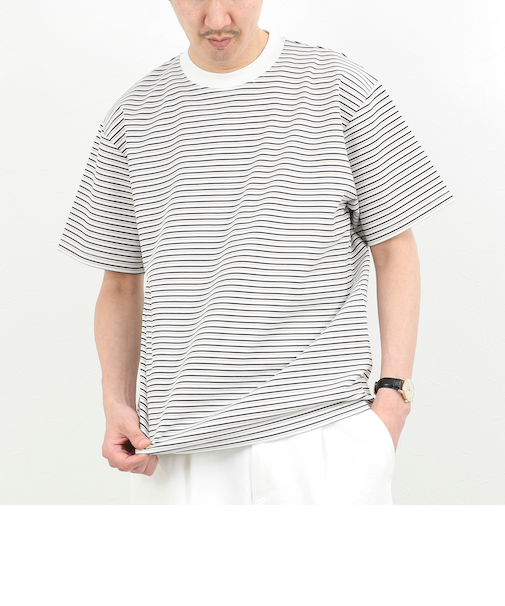 シルケットボーダーTシャツ / クルーネック / 26SS