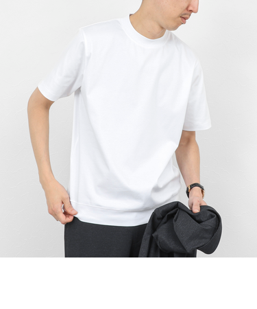 《ビジカジ対応》シルケットスムース クルーネックドレスTシャツ 26SS