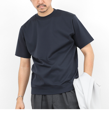 《ビジカジ対応》シルケットスムース クルーネックドレスTシャツ 26SS