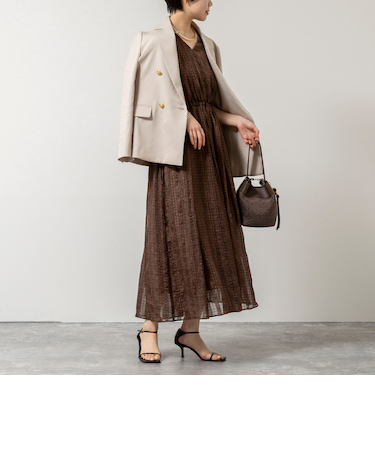 【WEB限定】ウォッシャブルシアーチェックワンピース