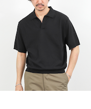 強撚シルクコットン 成型スキッパーニットポロ 26SS / ウォッシャブル