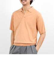 強撚シルクコットン 成型スキッパーニットポロ 26SS / ウォッシャブル