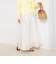 ウォッシャブルシアーボリュームフレアロングスカート