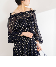 《セットアップ対応》ラメカットジャガードオフショルブラウス