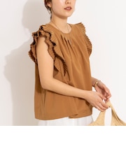 ウォッシャブル高機能袖プリーツブラウス