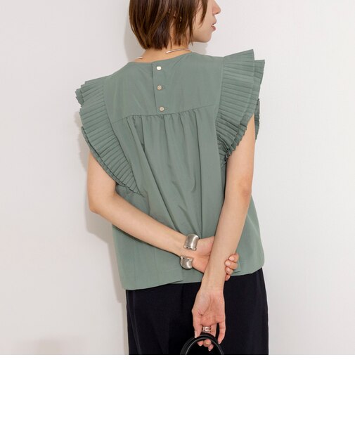 ウォッシャブル高機能袖プリーツブラウス