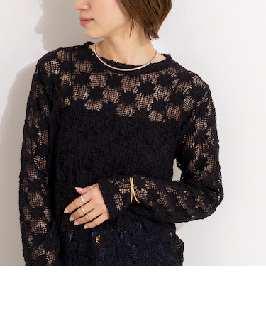 ウォッシャブルレースロンT