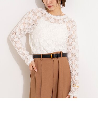 ウォッシャブルレースロンT