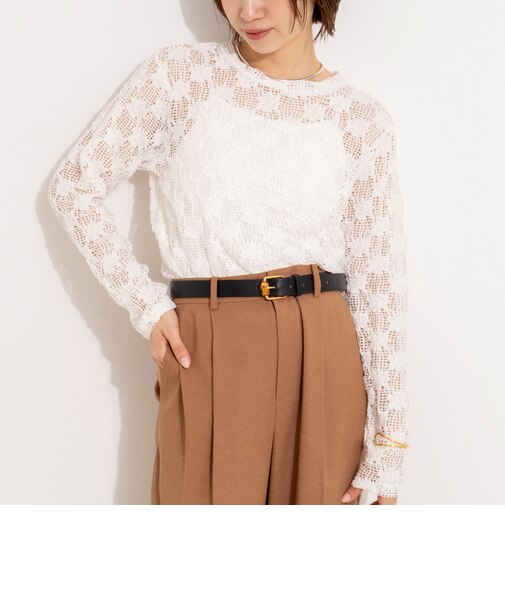 ウォッシャブルレースロンT