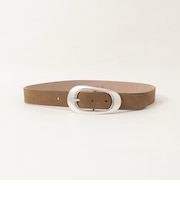 【LEFIJE/レフィエ】オーバルバックルベルト（スエード）