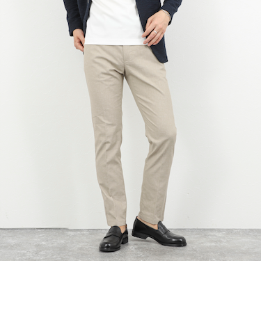 《ビジカジ対応》綿麻COOLMAX スリムフィットパンツ 26SS