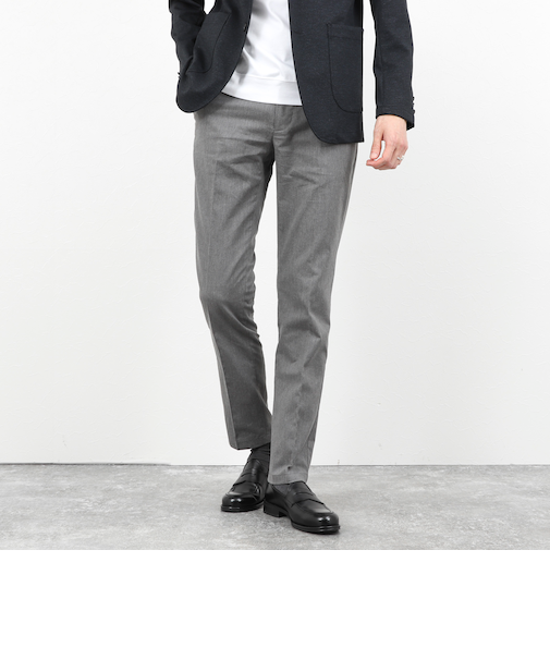 《ビジカジ対応》綿麻COOLMAX スリムフィットパンツ 26SS