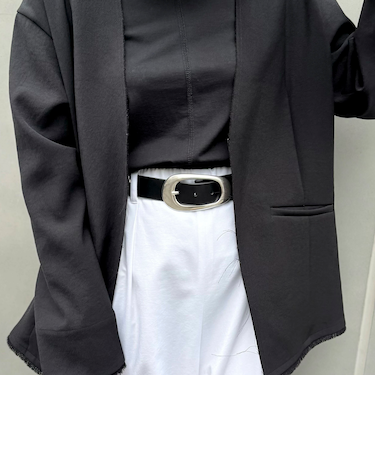 【LEFIJE/レフィエ】オーバルバックルベルト（スムース）