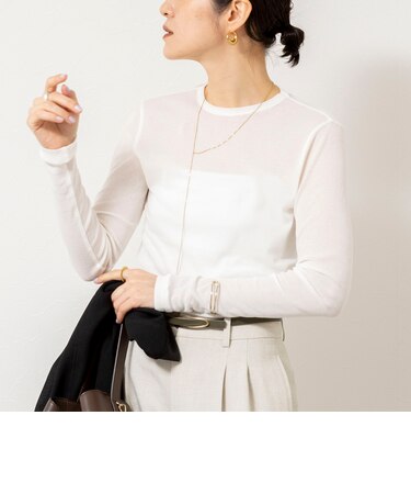 ウォッシャブルorganicコットンシアーテレコロンＴ