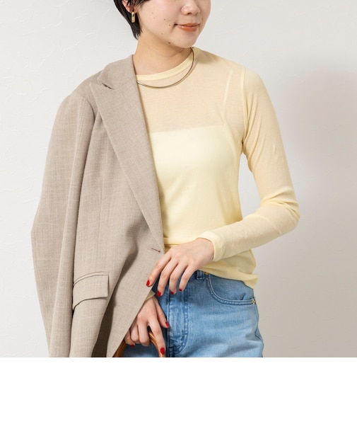 ウォッシャブルorganicコットンシアーテレコロンＴ