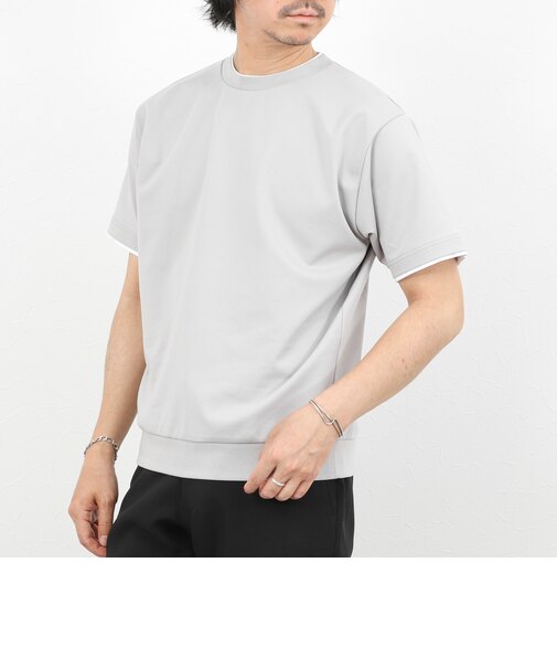 超長綿ハイゲージポンチ フェイクレイヤードTシャツ 26SS