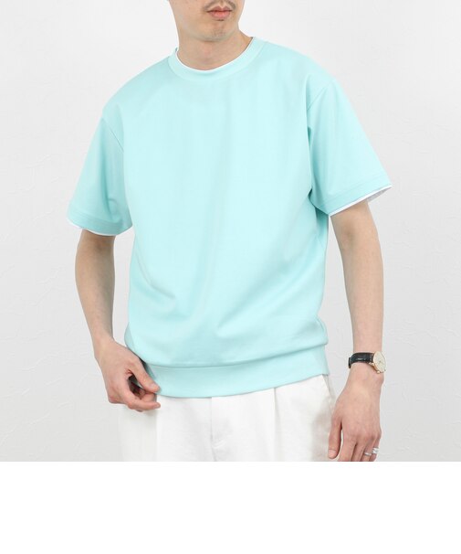 超長綿ハイゲージポンチ フェイクレイヤードTシャツ 26SS