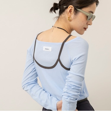 【MAQWEL/マクウェル】ウォッシャブルレイヤードプルオーバー