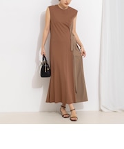 ウォッシャブル布帛切り替えワンピース