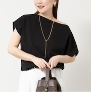 《セットアップ対応》ウォッシャブルマルチファンクションボートネックプルオーバー