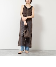 ウォッシャブルクロッシェレースキャミワンピース