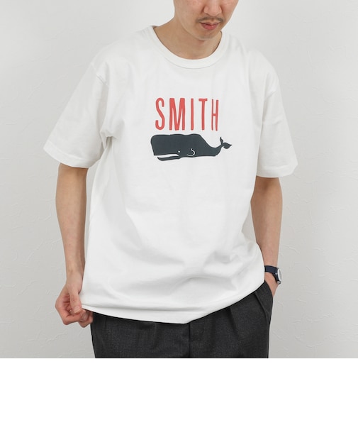 【BARNS OUTFITTERS】別注 SMITH プリントTシャツ 26SS