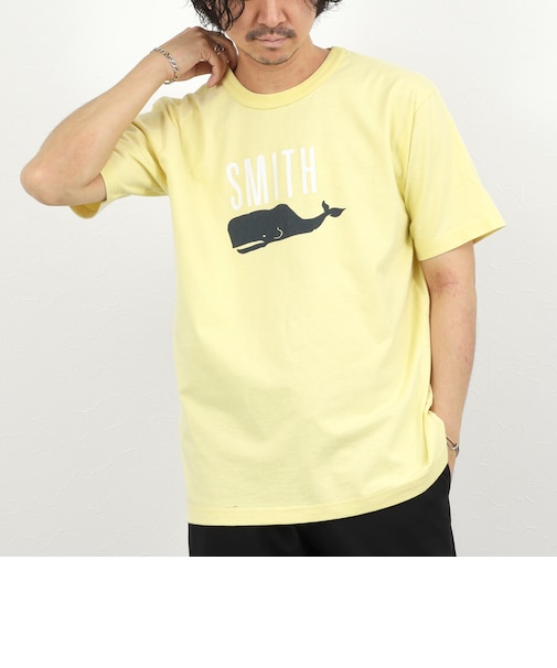 【BARNS OUTFITTERS】別注 SMITH プリントTシャツ 26SS