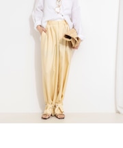 【一部店舗＆WEB限定カラー】ウォッシャブル高機能サテン裾タブ付きパンツ