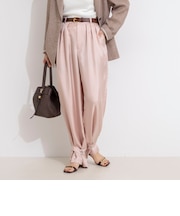 【一部店舗＆WEB限定カラー】ウォッシャブル高機能サテン裾タブ付きパンツ