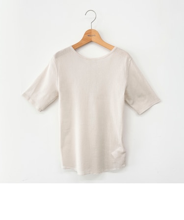 ウォッシャブルコットンチュールバックヘンリー2WAYプルオーバー