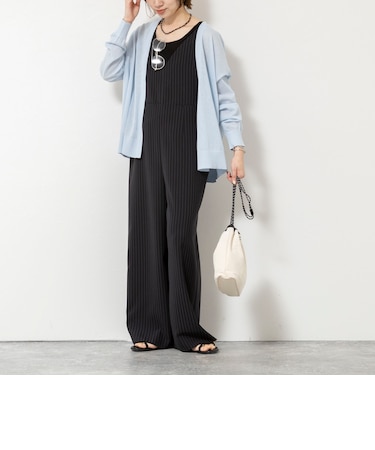 ウォッシャブル多機能ツイルサロペットパンツ