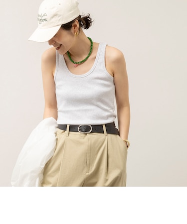 【MAQWEL/マクウェル】ウォッシャブルCOTTON RIB タンクトップ