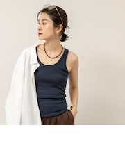 【MAQWEL/マクウェル】ウォッシャブルCOTTON RIB タンクトップ