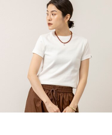 【MAQWEL/マクウェル】ウォッシャブルCOTTON RIB 半袖Tシャツ