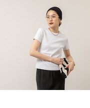 【MAQWEL/マクウェル】ウォッシャブルCOTTON RIB 半袖Tシャツ