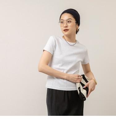 【MAQWEL/マクウェル】ウォッシャブルCOTTON RIB 半袖Tシャツ