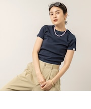 【MAQWEL/マクウェル】ウォッシャブルCOTTON RIB 半袖Tシャツ