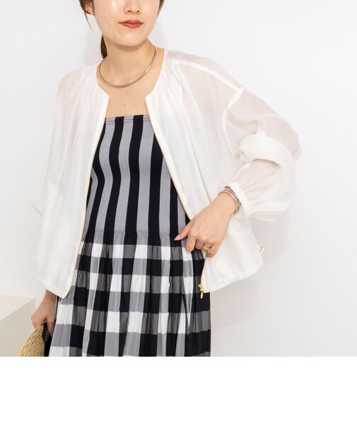 ウォッシャブルシアージップアップブルゾン