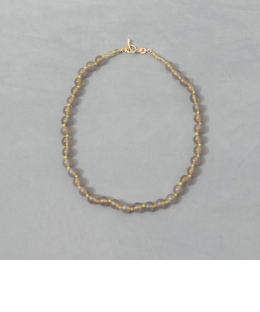 【grace grace/グラスグラス】カラーヤーンノット天然石ネックレス