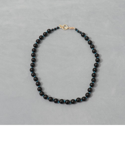 【grace grace/グラスグラス】カラーヤーンノット天然石ネックレス