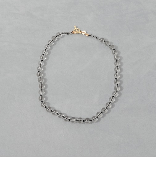 【grace grace/グラスグラス】カラーヤーンノット天然石ネックレス