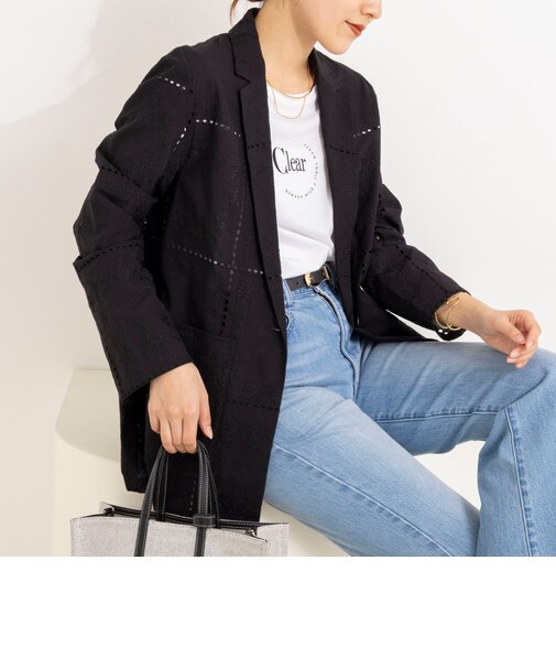 ウォッシャブルレースジャケット