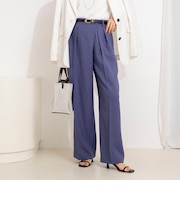 ウォッシャブルラップ風ワイドパンツ