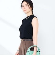 《手洗い可能》マルチファンクションハイネックノースリーブプルオーバー