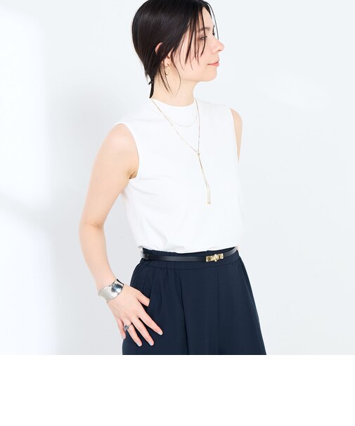 《手洗い可能》マルチファンクションハイネックノースリーブプルオーバー