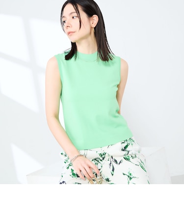 《手洗い可能》マルチファンクションハイネックノースリーブプルオーバー