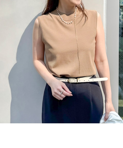 《手洗い可能》マルチファンクションハイネックノースリーブプルオーバー