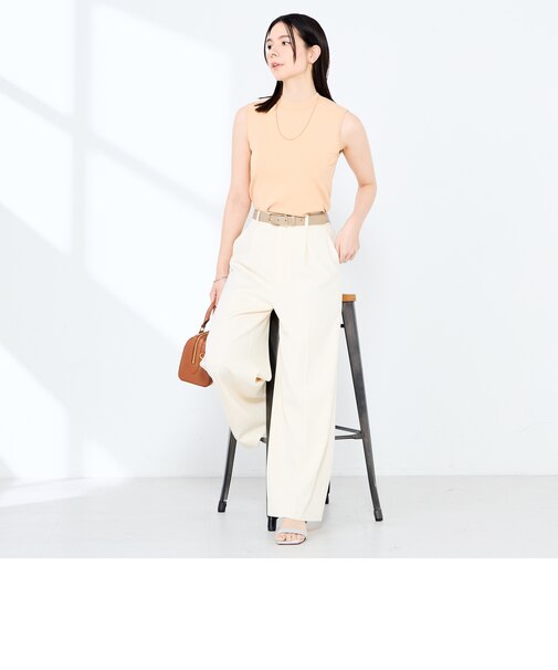 《手洗い可能》マルチファンクションハイネックノースリーブプルオーバー