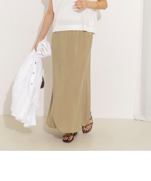 【WEB限定】《セットアップ対応》ウォッシャブルサンドウォッシュナロスカート